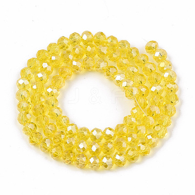 Electroplate Glass Beads Strands EGLA-A034-T1mm-B20-1