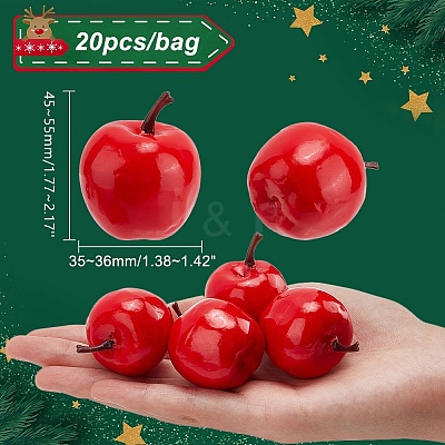 20Pcs Mini Foam Imitation Apples DIY-PH0009-60-1