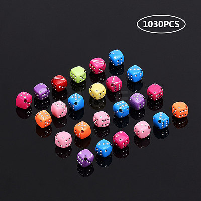 Plating Acrylic Beads PACR-T006-09-1
