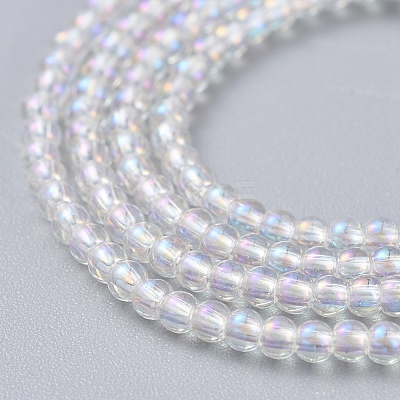Electroplate Glass Beads Strands X-EGLA-I013-2mm-AB01-1