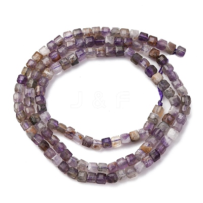 Faceted Natural Amethyst Beads Strands G-RM250101-E21-01-1