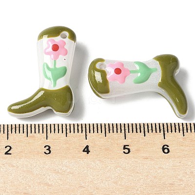 Baking Paint Glass Enamel Beads BLOW-D300-01G-1