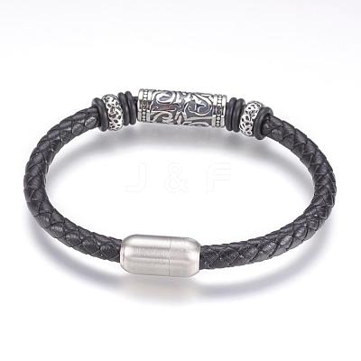 Leather Cord Bracelets BJEW-F274-25AS-1