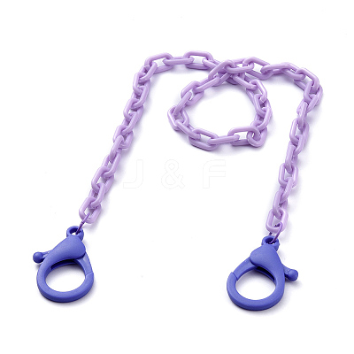 Personalized ABS Plastic Cable Chain Necklaces NJEW-JN02849-04-1