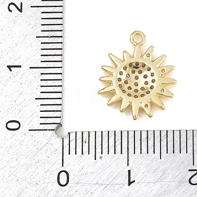 Brass Micro Pave Clear Cubic Zirconia Charms CU-CBA0565-06G-1
