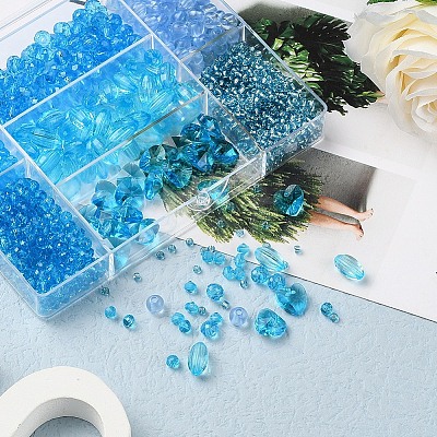 DIY Light Sky Blue Series Jewelry Making Kits DIY-YW0002-94F-1