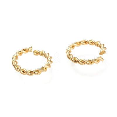 Brass Twisted Open Jump Rings KK-M207-01G-02-1