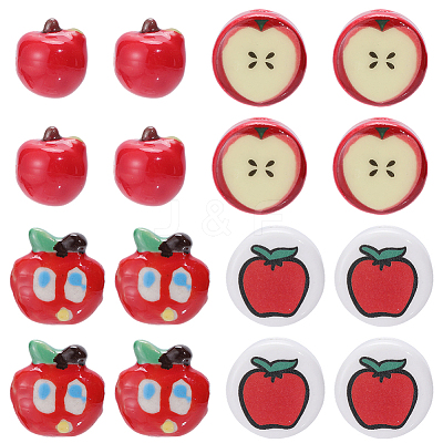 20Pcs 4 Styles Christmas Theme Handmade Porcelain Beads PORC-PA0001-65-1