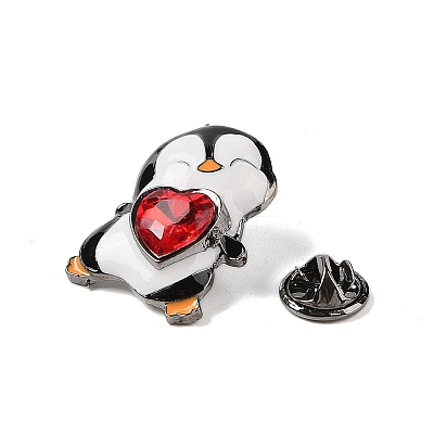Zinc Alloy Rhinestone Brooches JEWB-E037-02B-02-1