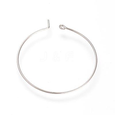 Tarnish Resistant 304 Stainless Steel Hoop Earrings STAS-S066-14-1