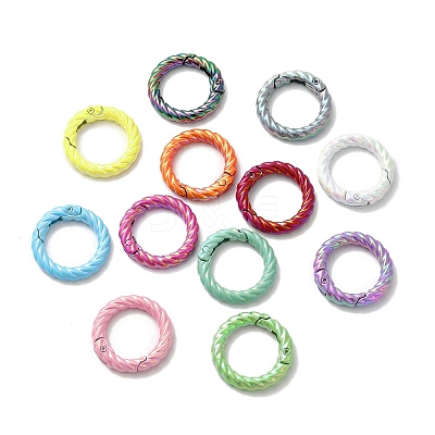 Spray Painted Alloy Spring Gate Ring PALLOY-H131-09-1