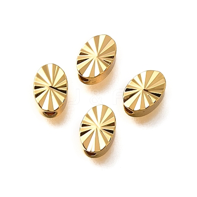 Brass Textured Beads KK-Z092-01G-G-1