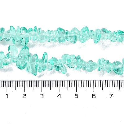 Spray Painted Transparent Glass Beads Strands GLAA-P060-01A-08-1