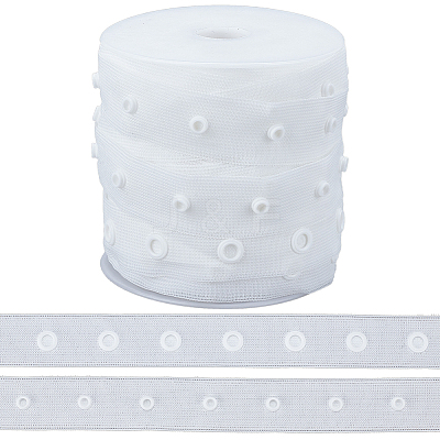 10 Yards 2-Row Plastic Snap Button Tape FIND-OC0003-85B-1