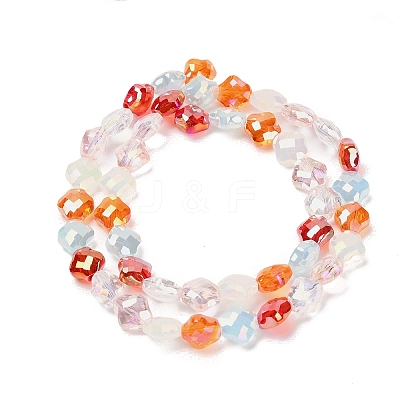 Electroplated Glass Beads Strands EGLA-P067-04A-01-1