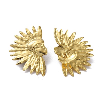 304 Stainless Steel Stud Earrings EJEW-M250-01G-1