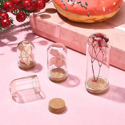 15Pcs 3 Styles Glass Dome Cloche Cover AJEW-YW0001-08-1