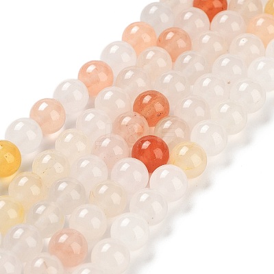 Natural Golden Silk Jade Beads Strands X-G-A220-A02-01-1