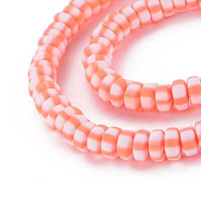 Handmade Polymer Clay Beads Strands X-CLAY-N008-042F-1