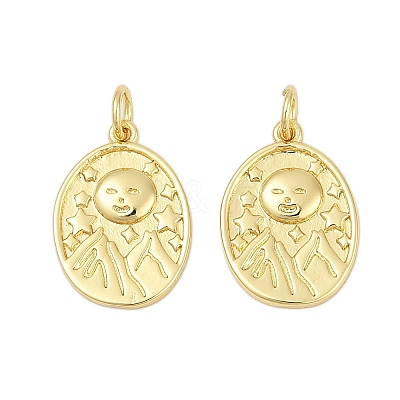 Brass Pendants KK-S527-25G-1