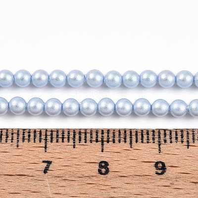 Baking Paint Pearlized Glass Pearl Bead Strands HY-N002-3mm-C04-1