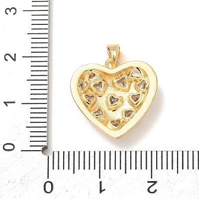Valentine's Day Brass Micro Pave Cubic Zirconia Pendants CU-H001-02K-G-1