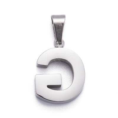 Non-Tarnish 304 Stainless Steel Letter Pendants STAS-H127-G-P-1