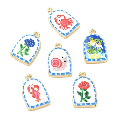 Printed Brass Pendants KK-CBAF9BC-07G-1