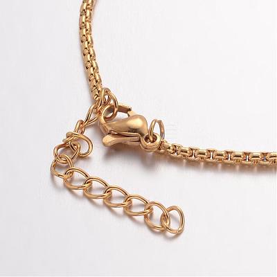 304 Stainless Steel ID Bracelets BJEW-K136-01G-1
