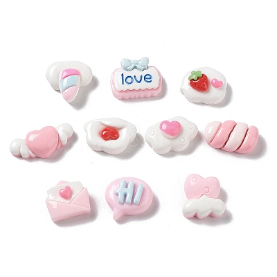 Opaque Resin Cabochons CRES-M026-08-1