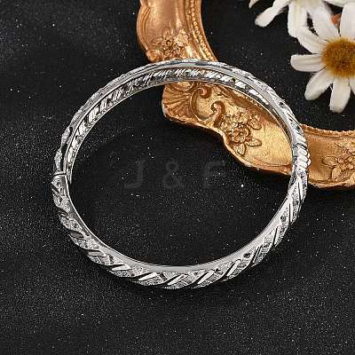 Brass Hinged Bangles for Women BJEW-D313-01P-1