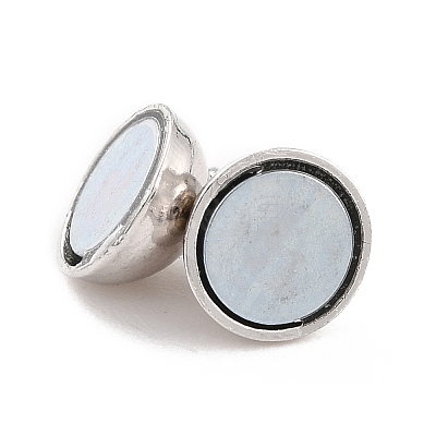 Anti-Tarnish Rhodium Plated 925 Sterling Silver Magnetic Clasps STER-A001-02B-P-1