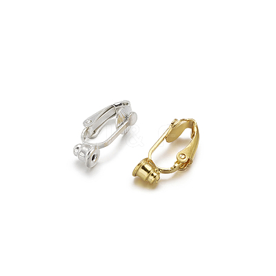 Brass Clip-on Earring Converters Findings KK-TA0007-21-1
