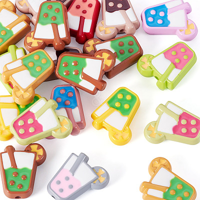 20Pcs Opaque Acrylic Beads OACR-TA0004-69-1