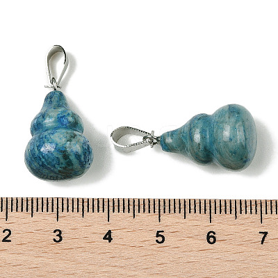 Dyed & Heated Natural Blue Agate Pendants G-B127-03P-06-1