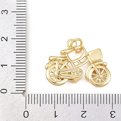 Brass Micro Pave Clear Cubic Zirconia Pendants KK-G544-03G-02-1