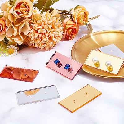 4 Colors Acrylic Single Earring Display Card ODIS-AR0001-05A-1
