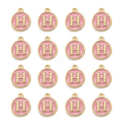 Golden Plated Alloy Enamel Charms LS-ENAM-S118-07H-1
