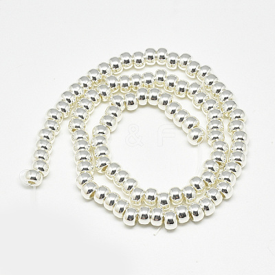 Electroplate Non-magnetic Synthetic Hematite Beads Strands G-Q465-38S-1