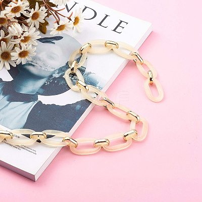 5 Strands 5 Colors Handmade Acrylic Cable Chains CHAC-SZ0001-02-1