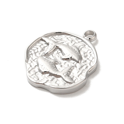 304 Stainless Steel Pendants STAS-B074-08P-02-1