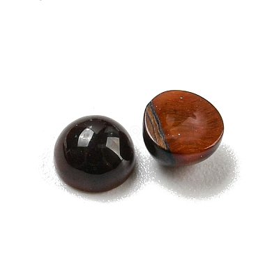 Natural Red  Tiger Eye Dyed & Heated Cabochons G-H309-03-49-1