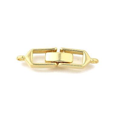 Brass Fold Over Clasps KK-P306-05G-1