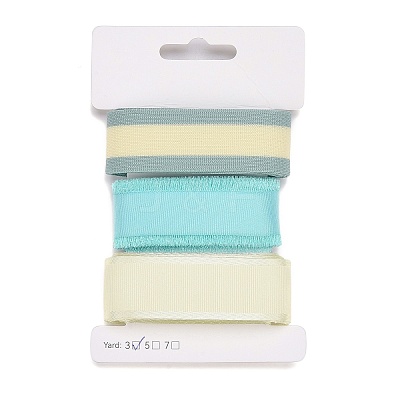 9 Yards 3 Styles Polyester Ribbon SRIB-A014-C03-1