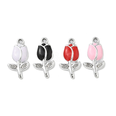 Alloy Enamel Rhinestone Pendants FIND-L024-19P-1