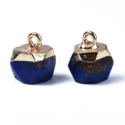 Assembled Synthetic Bronzite and Lapis Lazuli Charms G-N330-47A-1