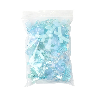 70Pcs 7 Styles Opaque & Transparent Acrylic Beads MACR-FS0002-13-1