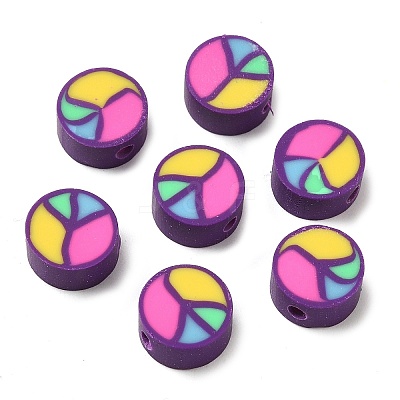 Handmade Polymer Clay Beads X-CLAY-D008-02-1