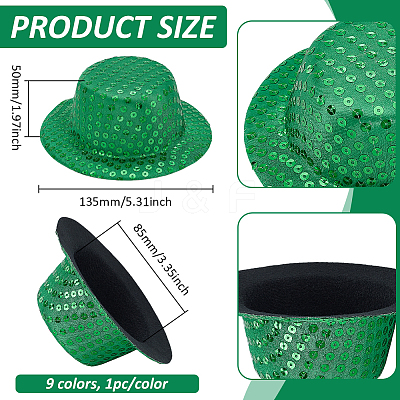 7Pcs 7 Colors Polyester Round Fascinator Hat for Dolls DIY-BC0015-81-1