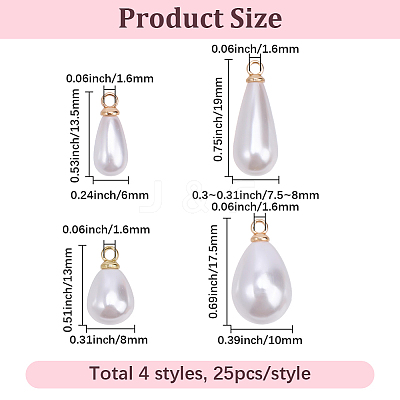 ABS Plastic Pearl Pendants FIND-BM0001-56B-1